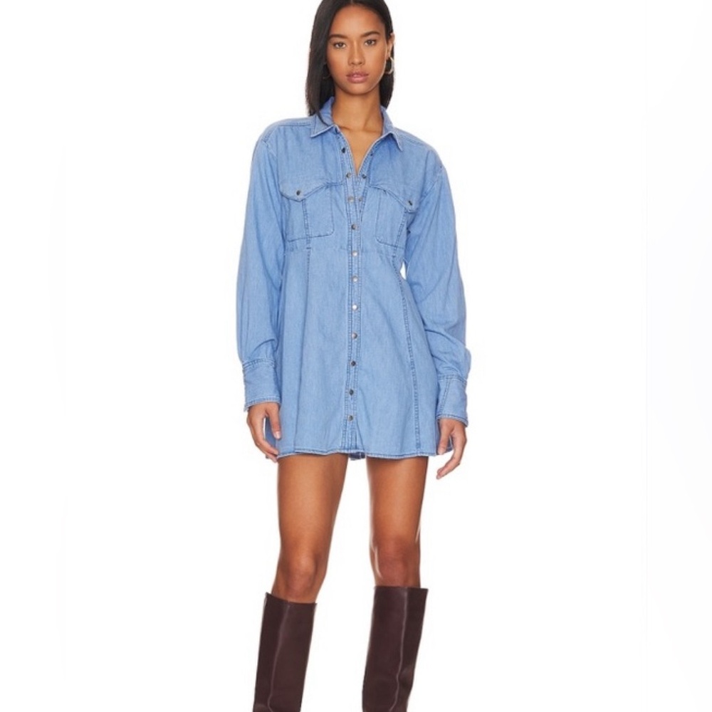 Free People - We The Free- Sami Denim Dress- XL